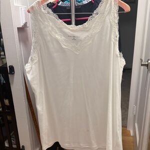 Karen Scott Women's Cream Lace Camisole